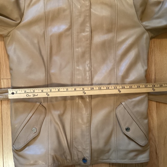 Massimo Dutti Tan Leather Jacket, Tagged large fits medium - Picture 12 of 15